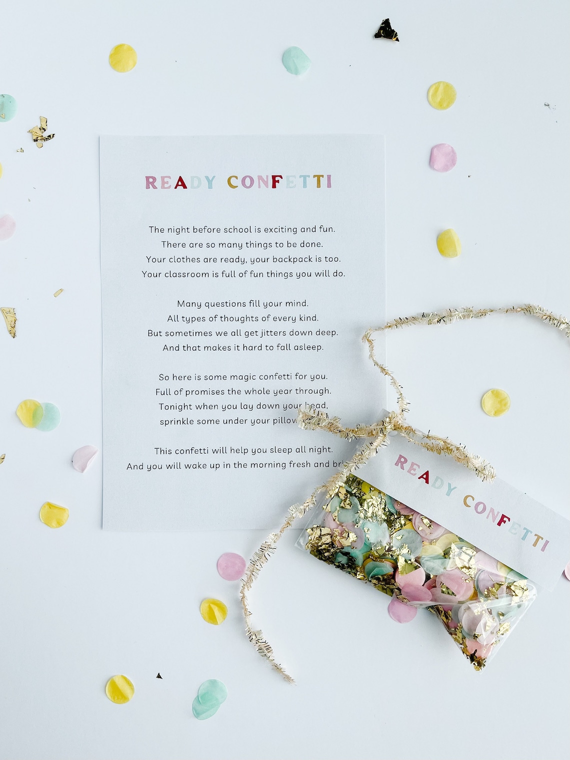Printable Ready Confetti Back to School Tradition for Kids - Etsy