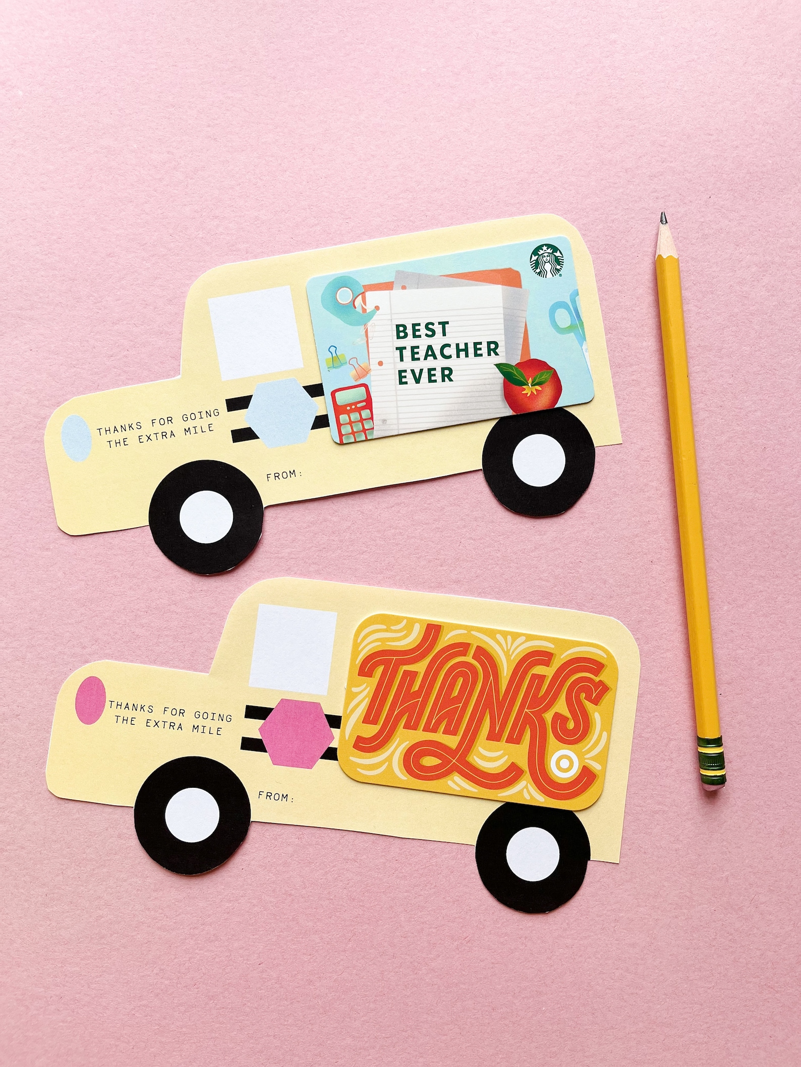 printable teacher gift card holder