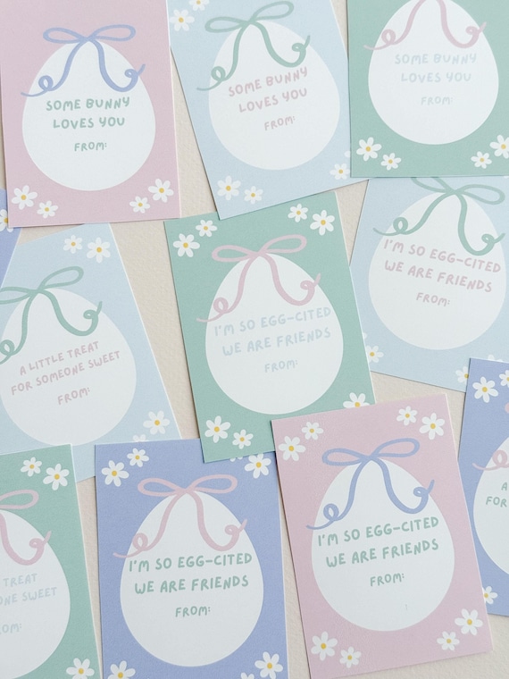 Printable Easter Treat Tags – Easter Candy Tag, Easter Classroom Gift, Some Bunny Loves You, Easter Favor Tag, Instant Download -EDITABLE
