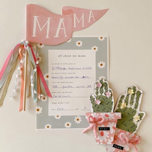 Intervista stampabile per la festa della mamma per bambini I Include un'intervista stampabile alla nonna I Questionario per l'intervista su tutto ciò che riguarda mia madre I Regalo dai bambini
