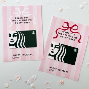 Porta carte regalo per insegnanti di danza - Porta carte regalo natalizio personalizzabile e stampabile