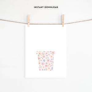 DIY Handavtryckskonst - Blommahandavtryckskonst - Mormors handavtryckspresent - Utskrivbar mammapresent - Mors dag-minne bild 6