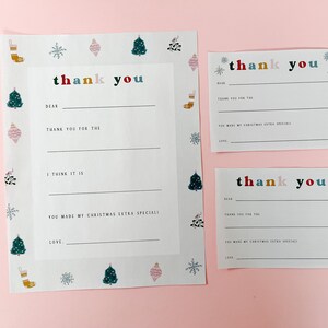Fill in the Blank Printable Kids Christmas Thank You Note - Etsy