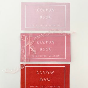 Libro de cupones de San Valentín para niños, libro de cupones de amor personalizable e imprimible para el día de San Valentín, regalo del día de San Valentín para niños