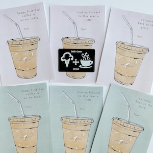 Regalo per l'insegnante per il ritorno a scuola: biglietto regalo stampabile con carta regalo per il caffè