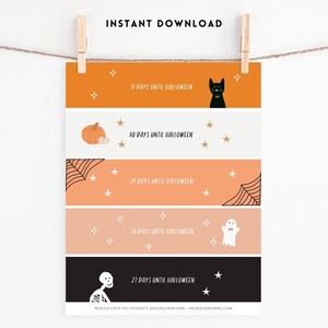 Halloween Calendar Printable for Kids – DIY Halloween Countdown, Halloween Garland, Halloween Activity, Halloween Decoration Craft PRINTABLE image 5