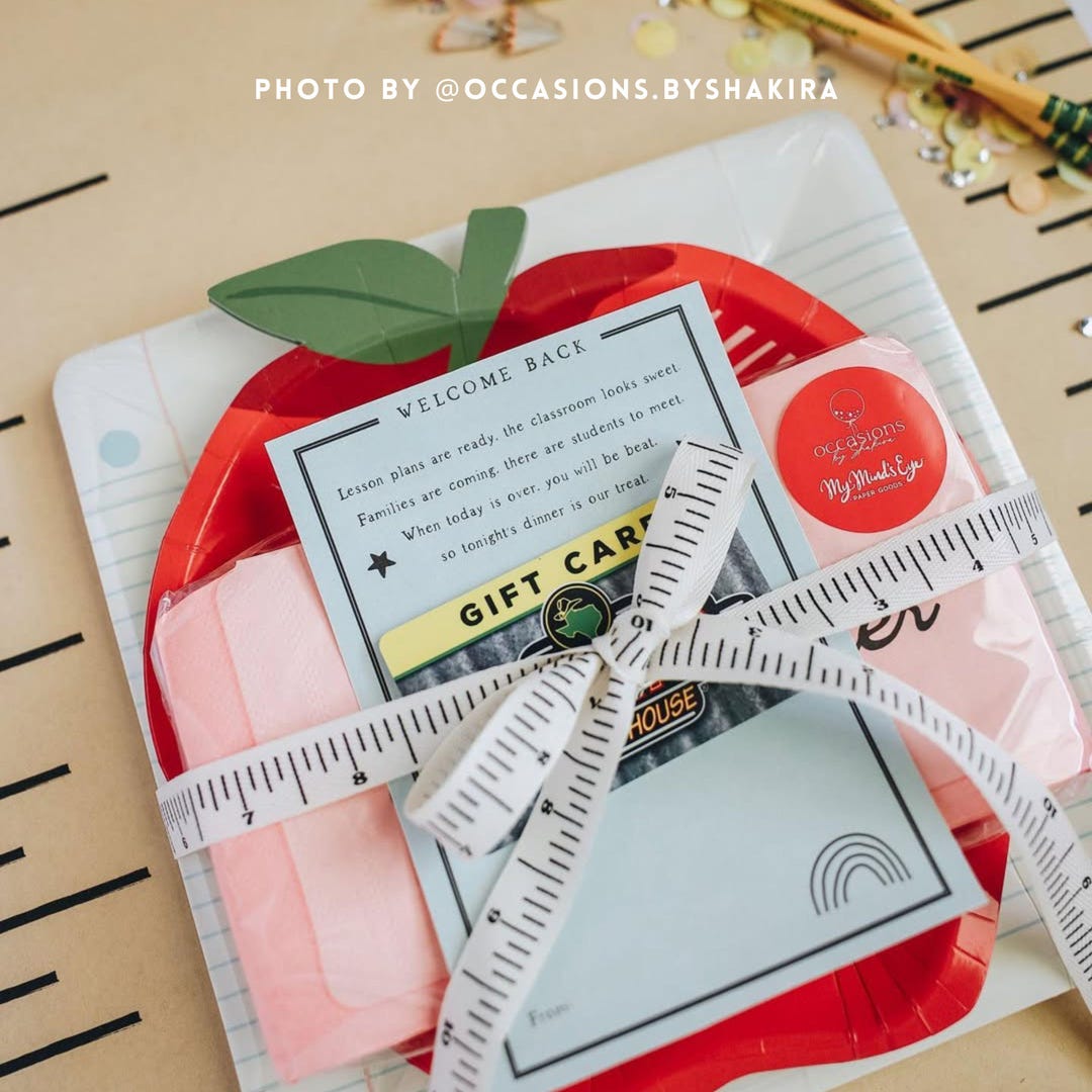 Back to School Teacher Gift – DIY Dinner and Dishes Cardholder | Easy ...