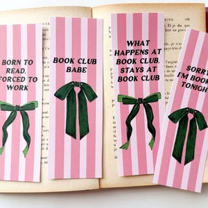 Book Club Bookmark Printable, Book Lover Gift, Cute Bookmark for Her, Club Book Gift, Book Lovers Club Book Mark, Bookish Gift for friends