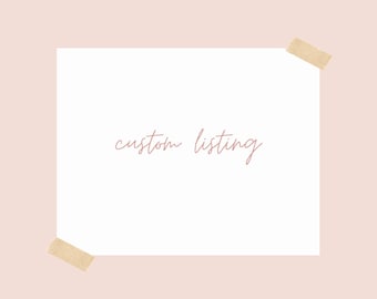 Custom Listing for Rebel