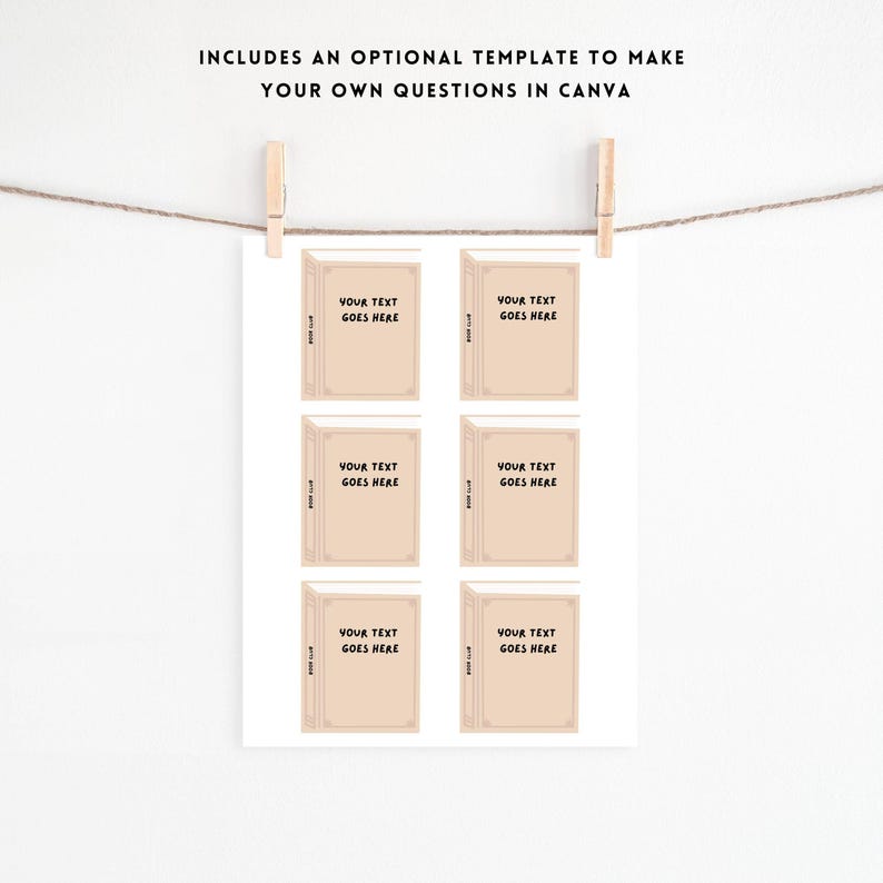 Book Club Conversation Starters Printable | 24 Book Club Questions & Prompts | CUSTOMIZABLE Icebreaker Cards for Fun Book Club Meetings image 6
