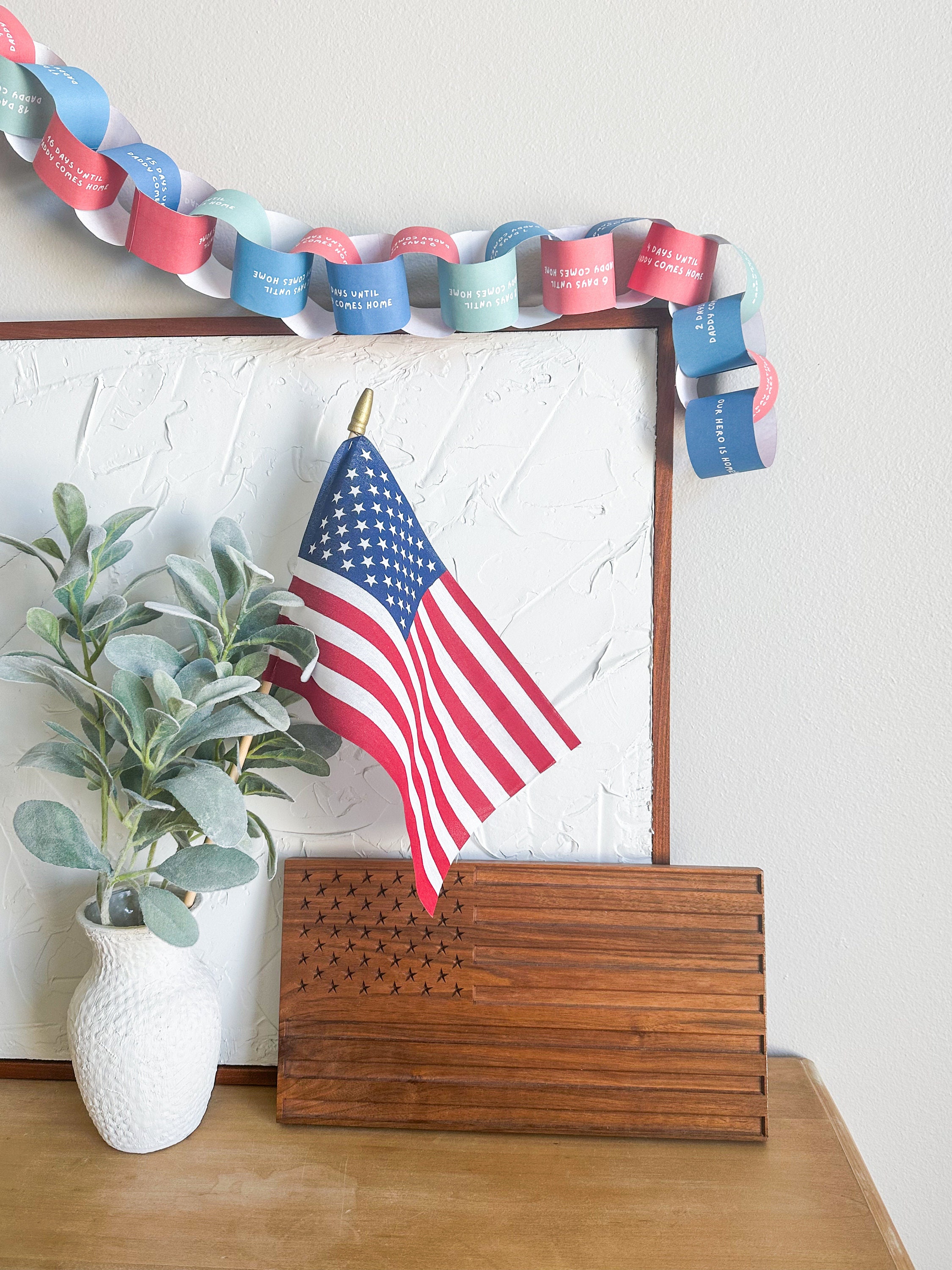 Days Until Daddy Comes Home Printable Paper Chain- Deployment Military ...
