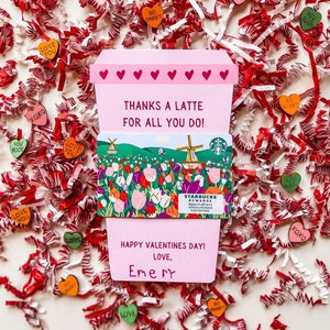 Cadeaukaarthouder Valentijnsdagkoffie - Thanks a Latte - Perfect voor docenten en collega's