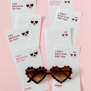 Sunglasses Classroom Valentine's Day Printable Non Candy Valentines image 3