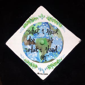 Painted Graduation Caps, Hand Painted Grad Cap, Custom Graduation Cap Art image 5