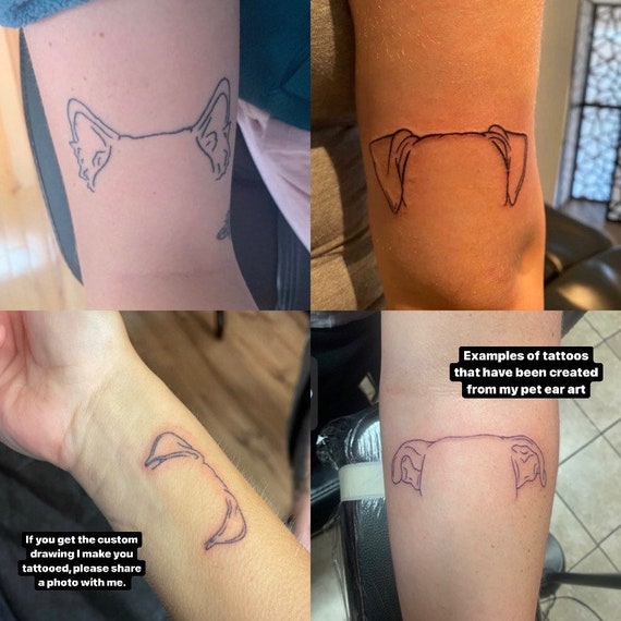 tatuagem em homenagem aos pets  Tatuagens minimalistas Tatuagem Tatuagens