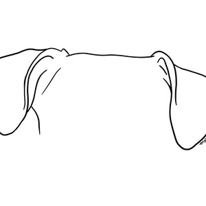 Dessin de contour doreille danimal familier dessin | Etsy