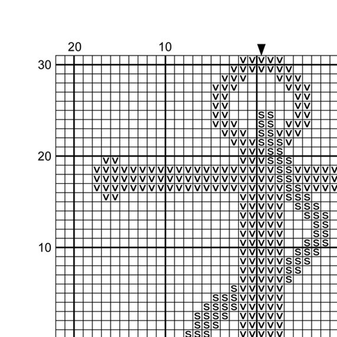 Instant download. Cross stitch pattern. Anchor. PDF chart. Etsy