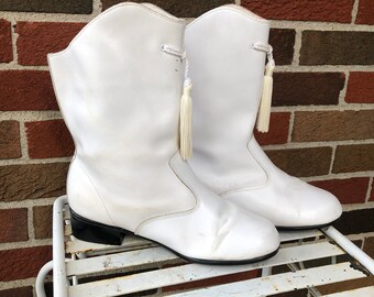 white tassel boots