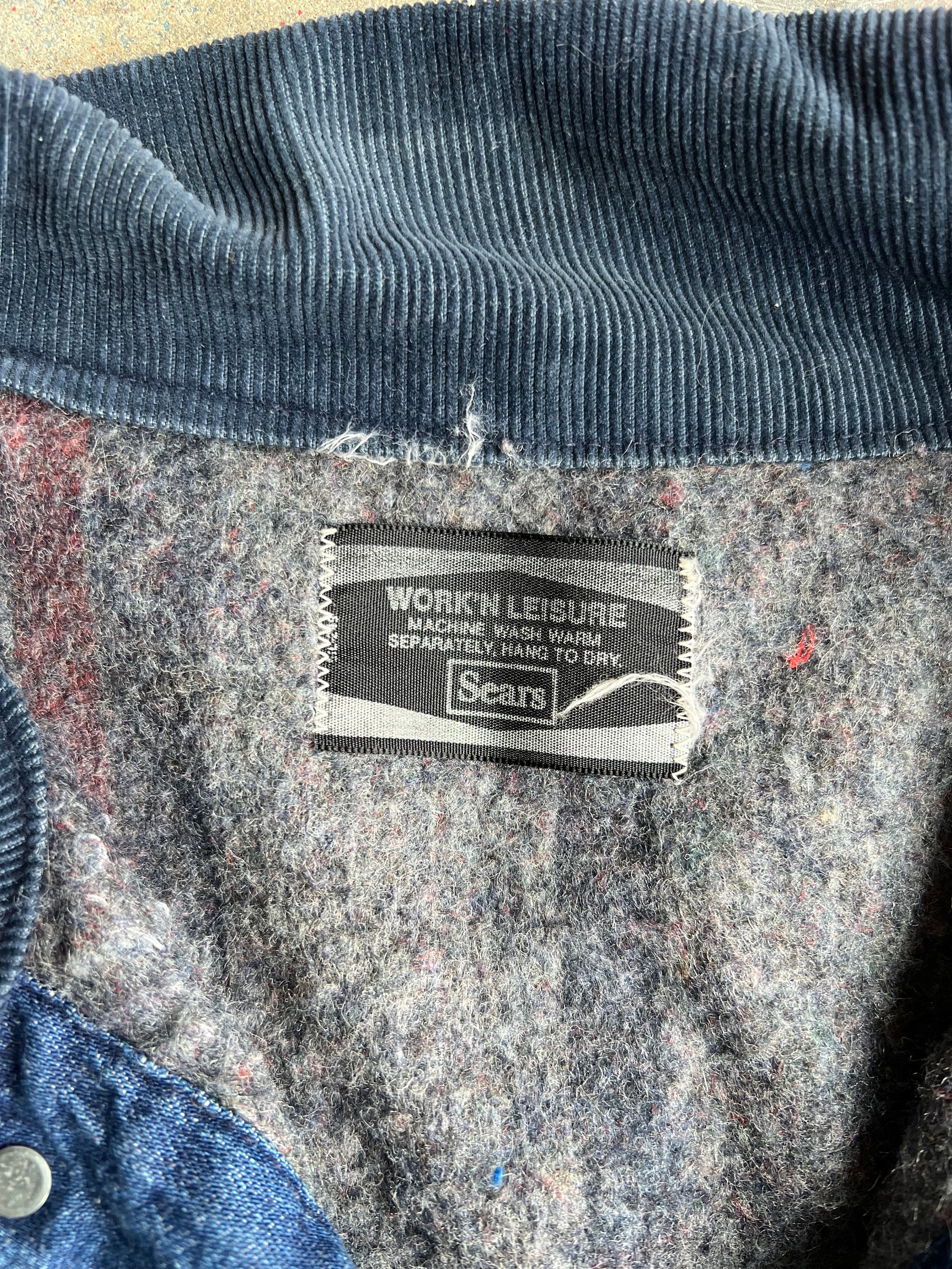 Vintage Blanket Lined Denim Chore Coat 70s Sears Work'n Vintage Blanket Lined Denim Chore Coat 70s Sears Work'n