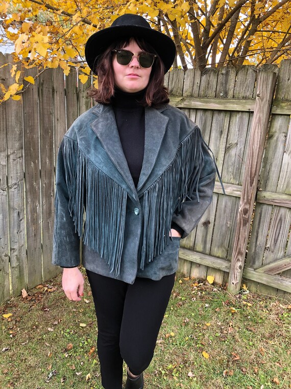 Leather Fringe Southwestern Vintage Jacket