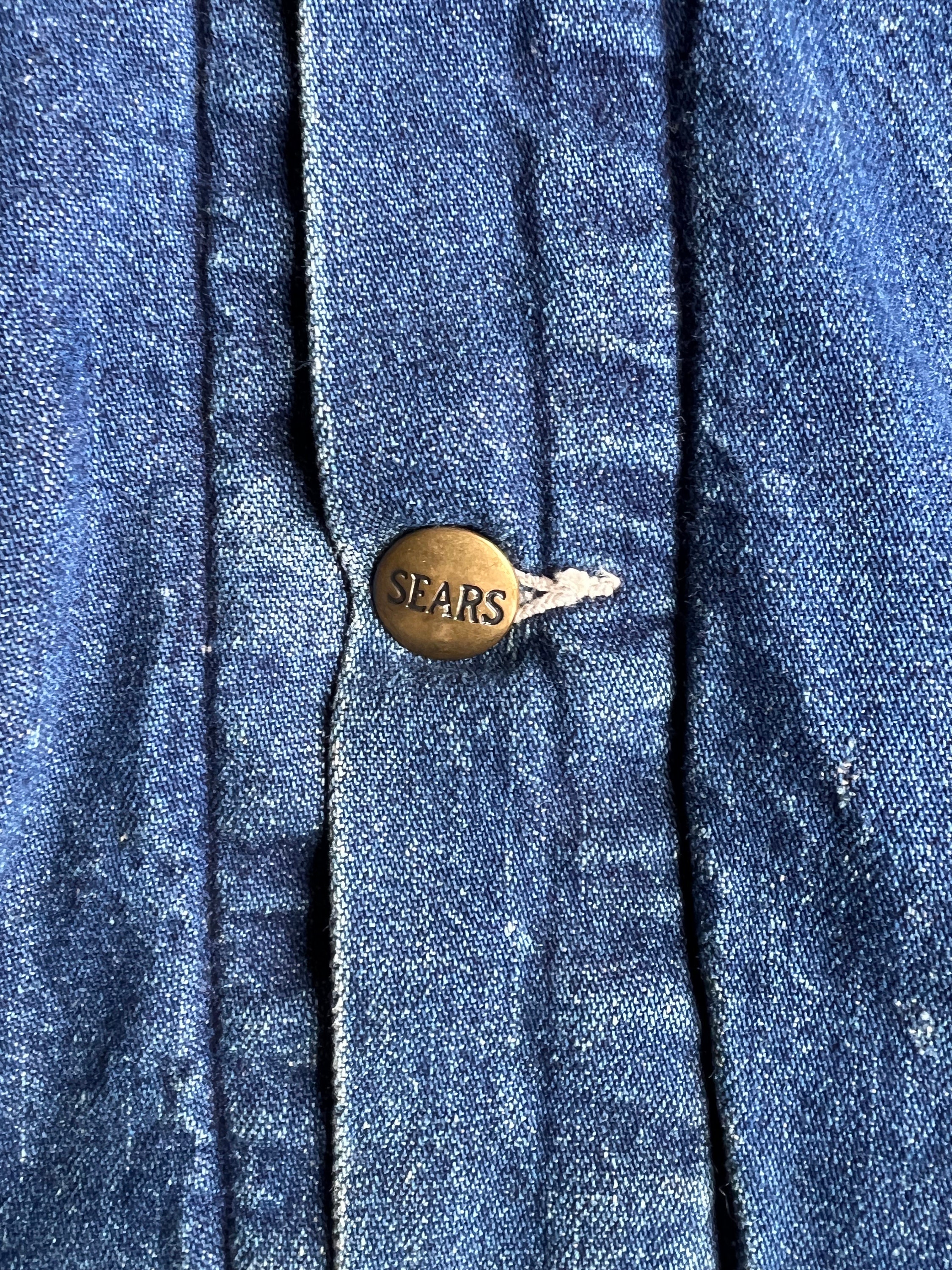 Vintage Blanket Lined Denim Chore Coat 70s Sears Work'n Vintage Blanket Lined Denim Chore Coat 70s Sears Work'n