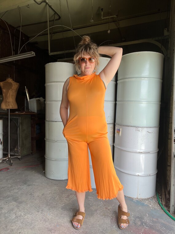 bright orange romper Gem