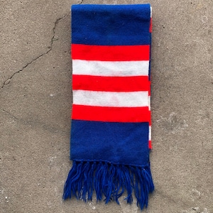 Vintage Striped Soft Scarf with Fringe