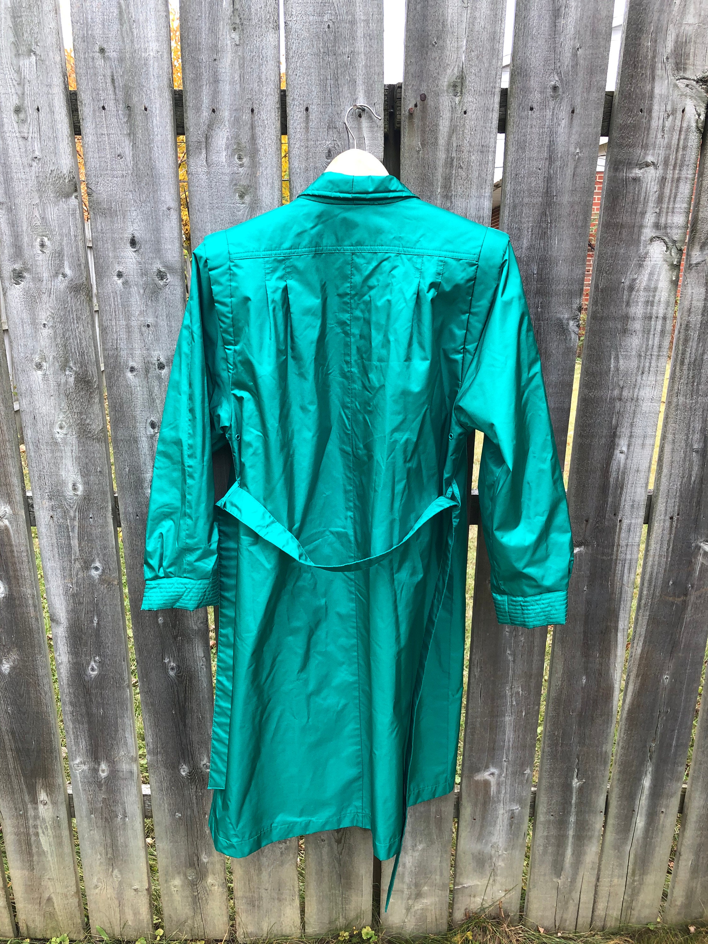 Vintage Metallic Jacket Vintage Shiny Rain Coat Vintage Green | Etsy