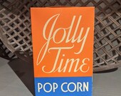Large Vintage 1939 Jolly Time Pop Corn Box- Old - Original American Pop Corn Sioux City, IA