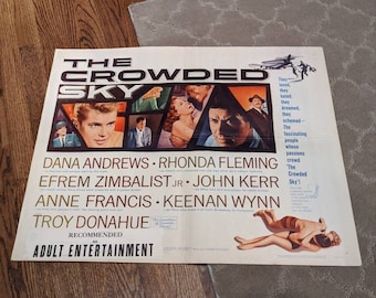 1960 The Crowded Sky Original Display Movie Poster - Half-Sheet Dana Andrews