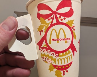 Tazza da caffè McDonald's Holiday Design di NOS degli anni '60 - Marchio Dixie Cup - Vecchio e originale - 8 once