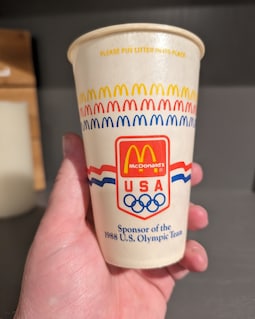 NOS 1988 Olympics 80s Mcdonald's Soda Drink Cup Old & Original