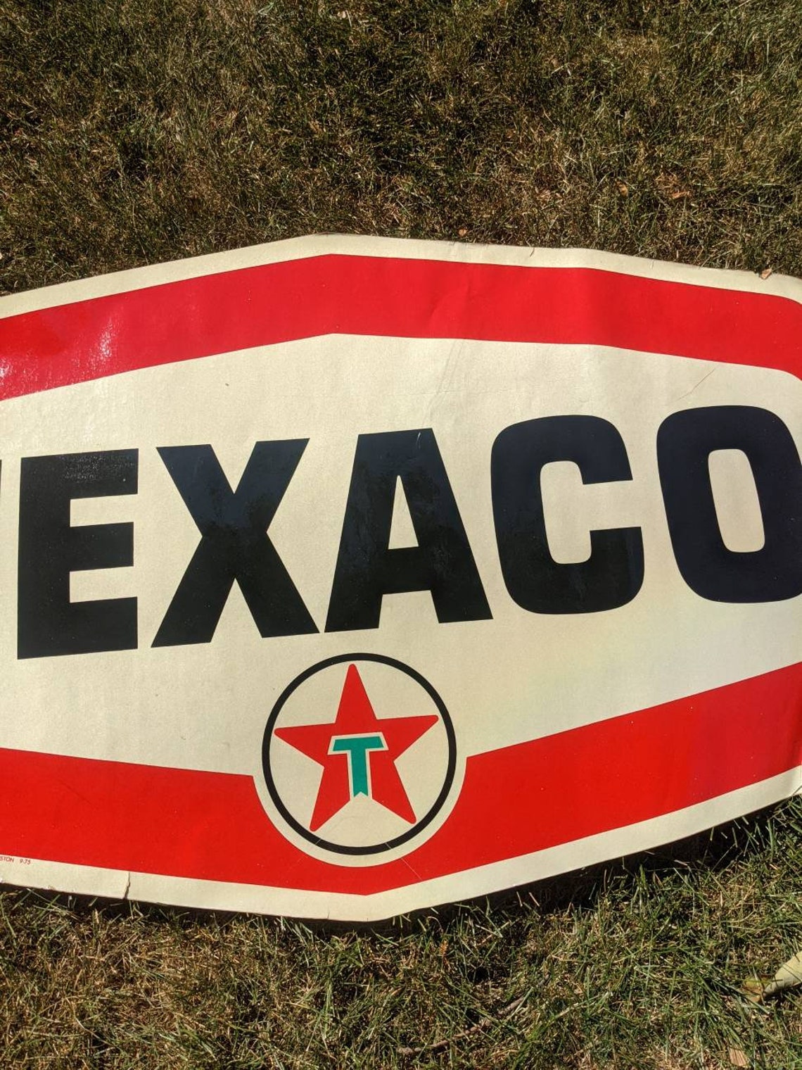 Large Unused 1975 Texaco Gasoline Gas Pump Station Decal Old &amp; | Etsy