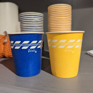 NOS 1960&#39;s Retro Dixie Waxed Paper Cup - Old & Original Ice Cream Soda Cup 5 ounce cup
