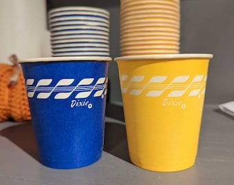 NOS 1960 s Retro Dixie Waxed Paper Cup Old Original Ice Cream Soda Cup 5 ounce cup