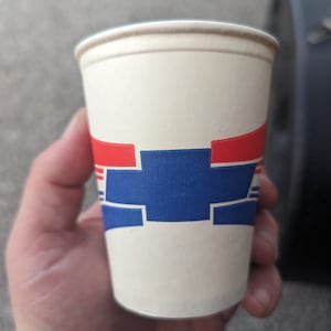 NOS Original 1970s Chevrolet Chevy  Dealership vintage paper cup. - 4th of July theme