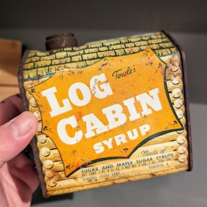 1950er 60er Jahre Log Cabin Sirup Original Vintage Dose