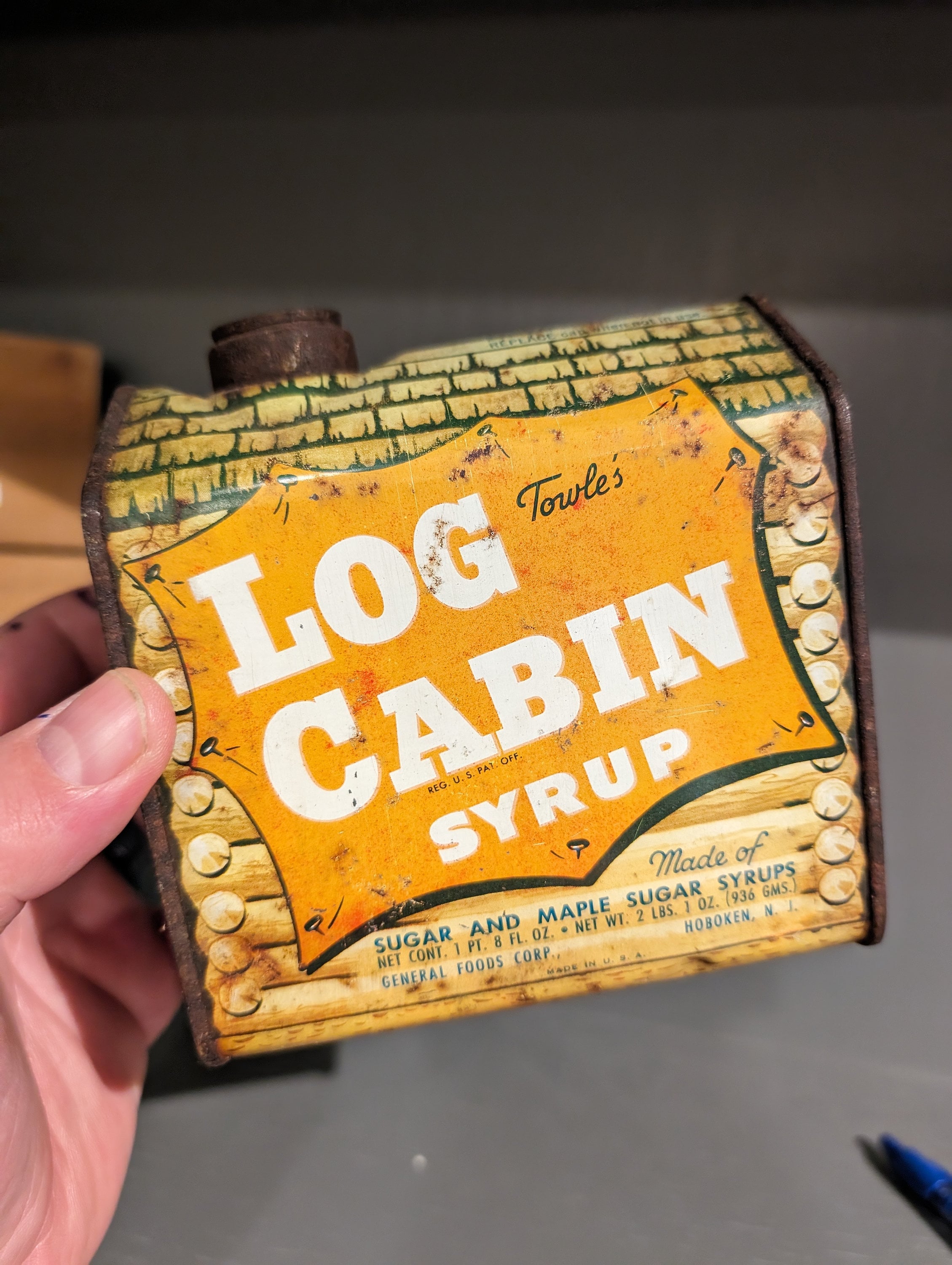 1950s 60s Log Cabin Syrup Original Vintage Tin - Etsy