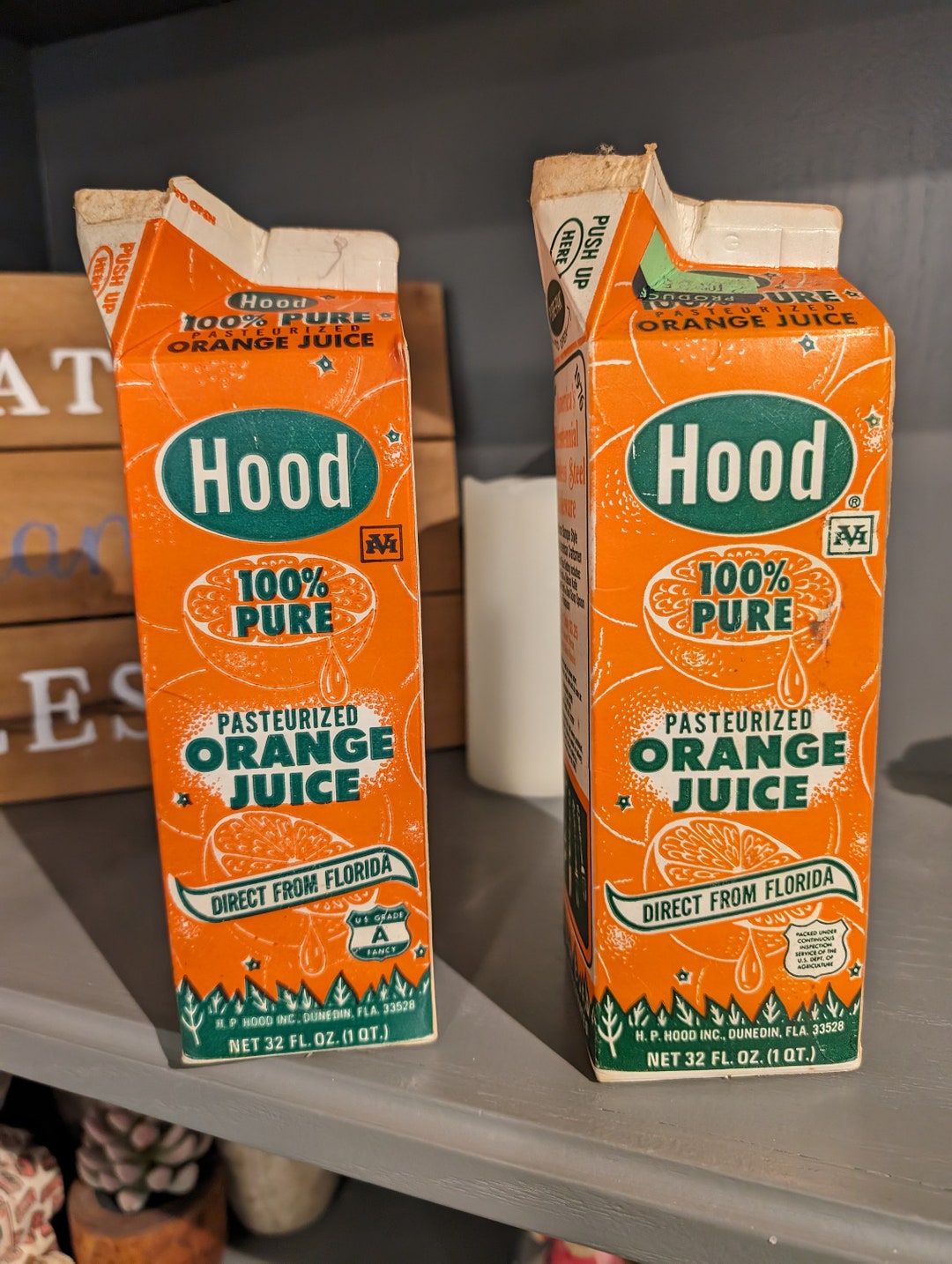 1970's Hood Orange Juice Drink Milk Carton or Container Etsy