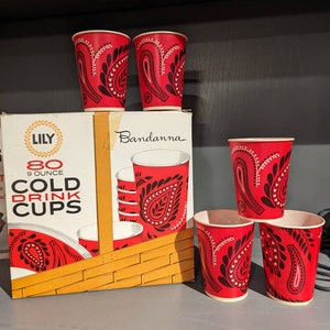 Vintage Dixie Cup Fruit Design Pattern Paper Cups 1990s 
