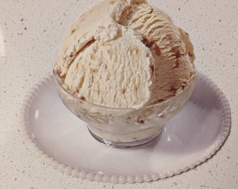 1950's  Butter Pecan Ice Cream Die Cut Poster Sign Poster Original Vintage  - Old Soda Fountain