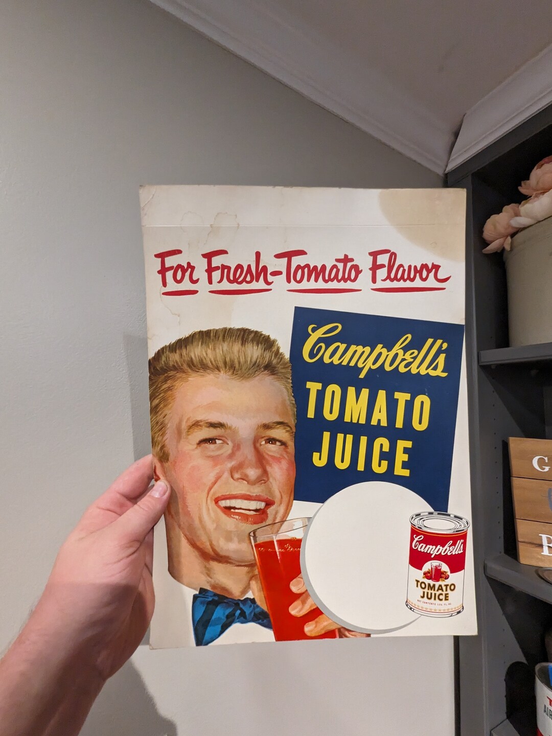 1960s Campbells Soup Tomato Juice Grocery Store Cardboard Etsy