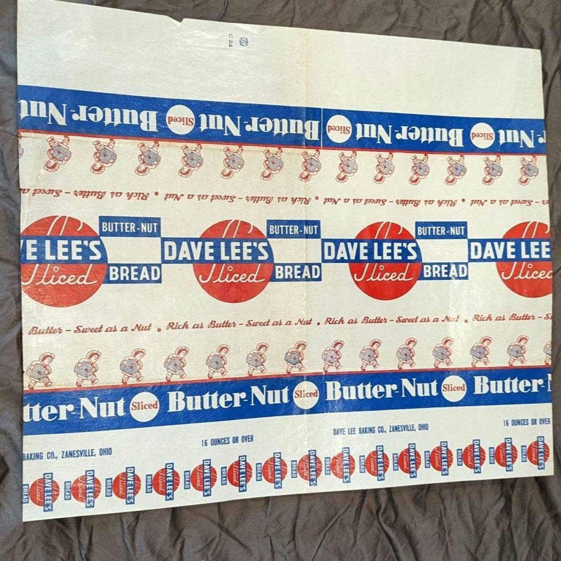 1940's-60's Vintage Bread Wrappers- Display Loaf - Bakery - Old ...