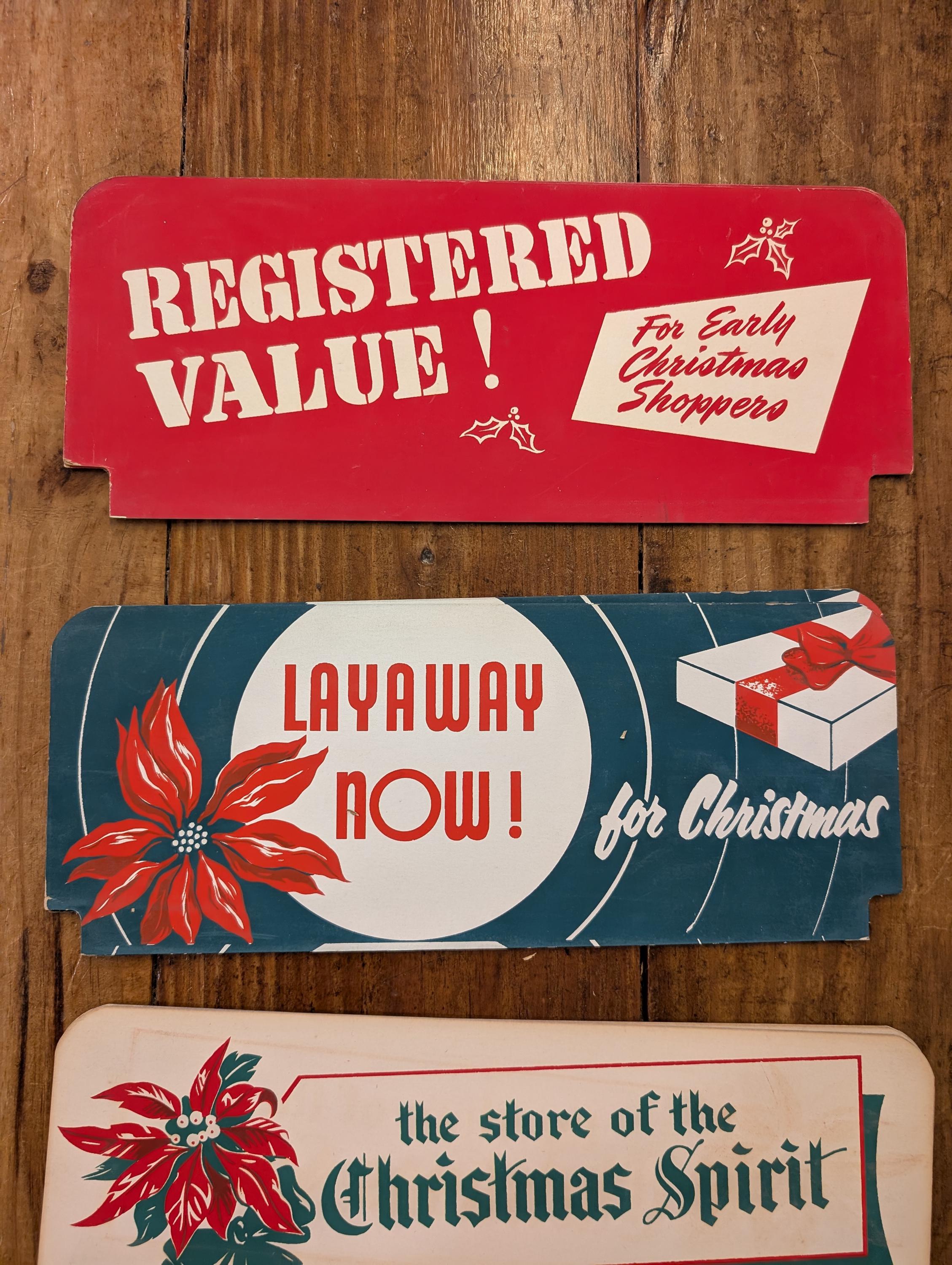 クリスマス値下げ サンタコプター １９６０年代　増田屋 日本製 モダントイ Original 1950s 60s Christmas Vintage Price Sign Card - Double