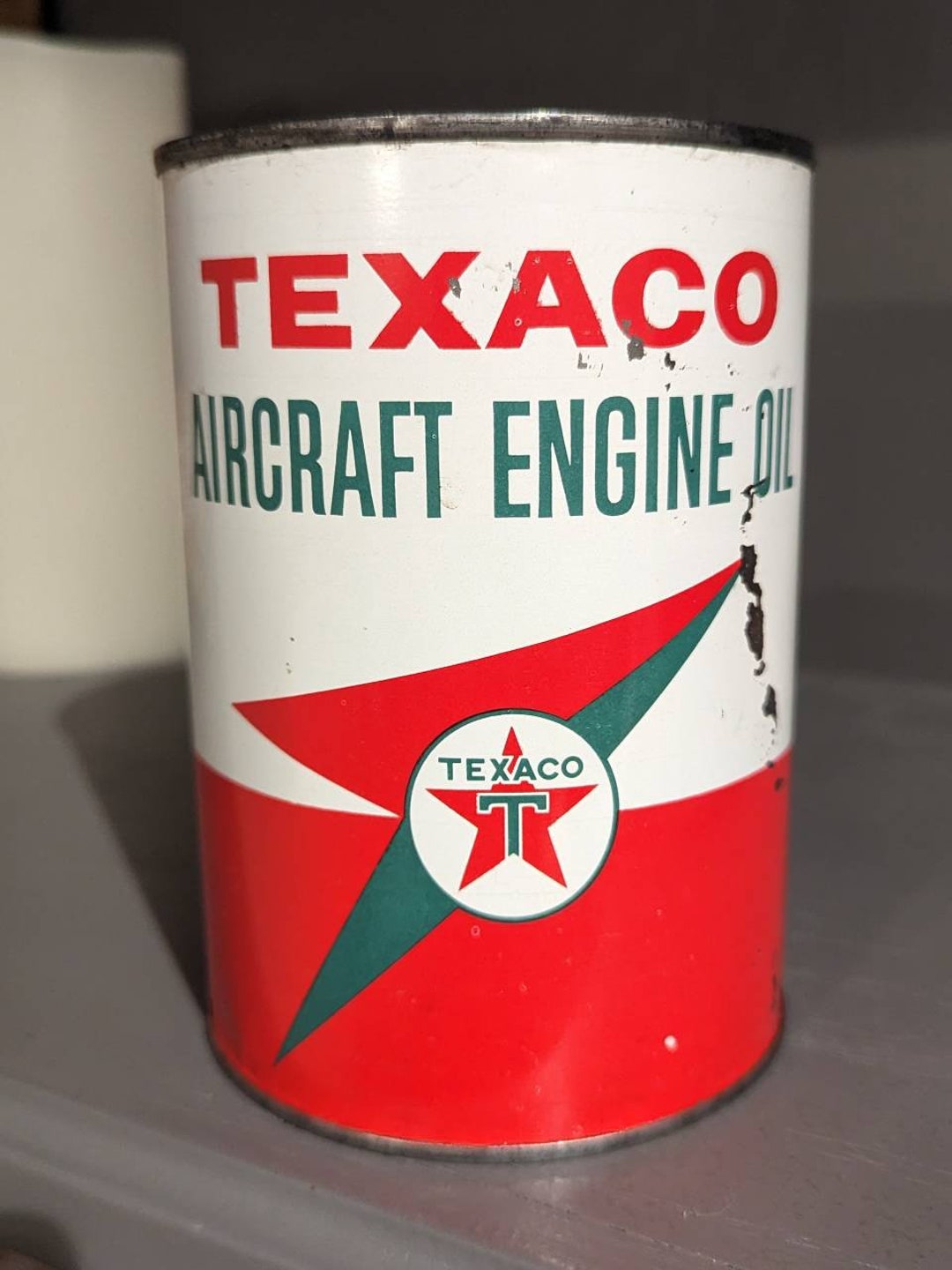 1959 Texaco Aircraft Engine Motor Oil Quart Motor Oil Can Etsy