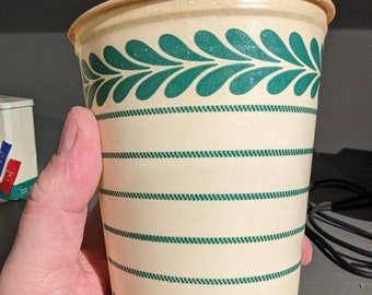 NOS 1960's Lily Malts Shakes Waxed Paper Cup - Old & Original Ice Cream Soda Cup - 16 ounce cup