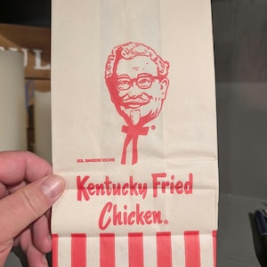 1970er Jahre Kentucky Fried Huhn Taschenschild - Altes Original KFC Schild