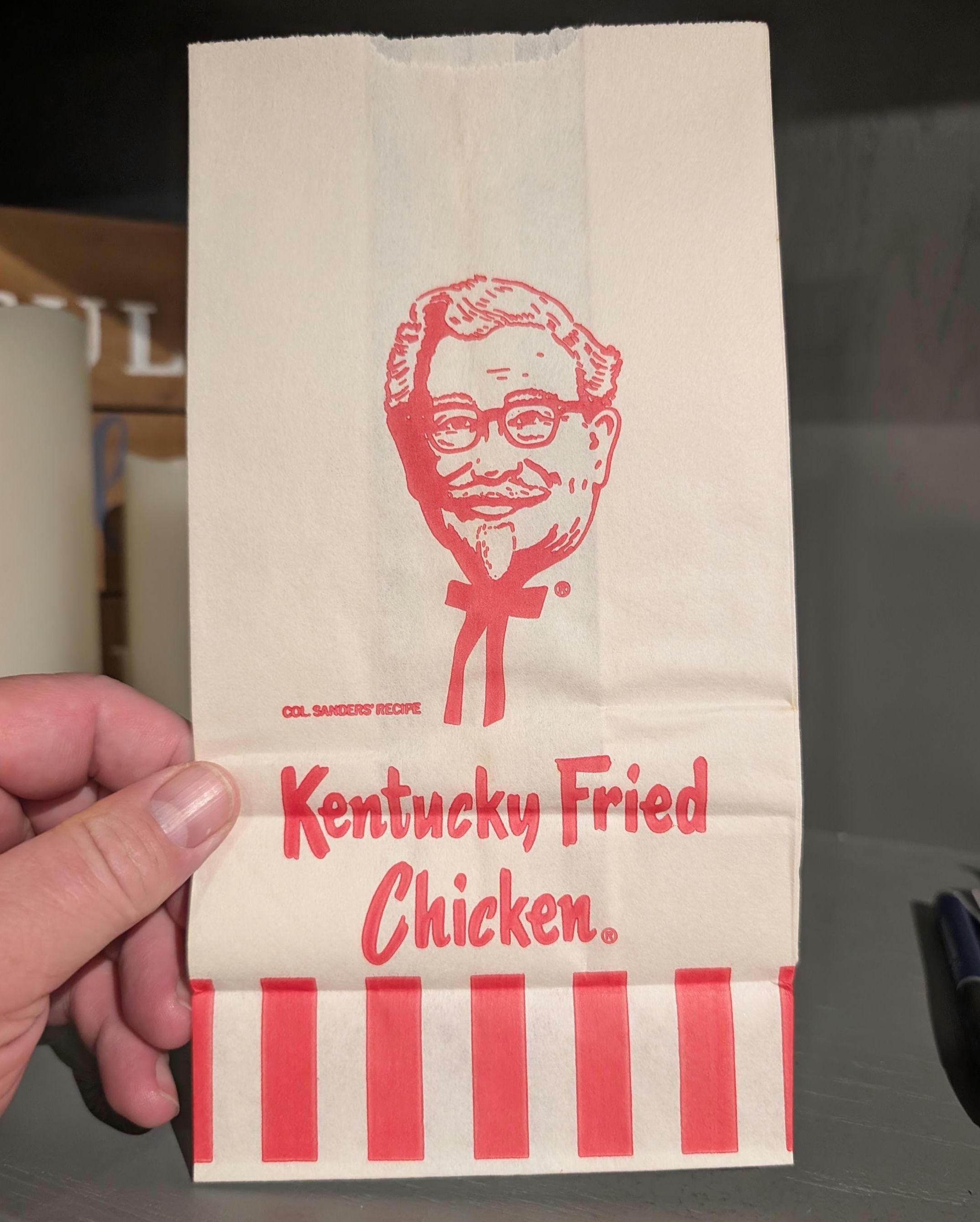1970's Kentucky Fried Chicken Bag Sign - Old Original KFC - Etsy