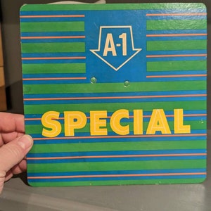 Plaque en carton originale A1 des années 1970 pour concessionnaire automobile Ford, station-service d'occasion