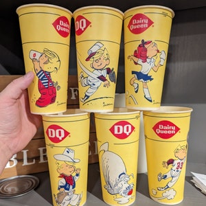 1979  Dairy Queen Ice Cream Shake Cup Old & Original Vintage Dennis the Menace themed NOS - Large Size - CHOICE